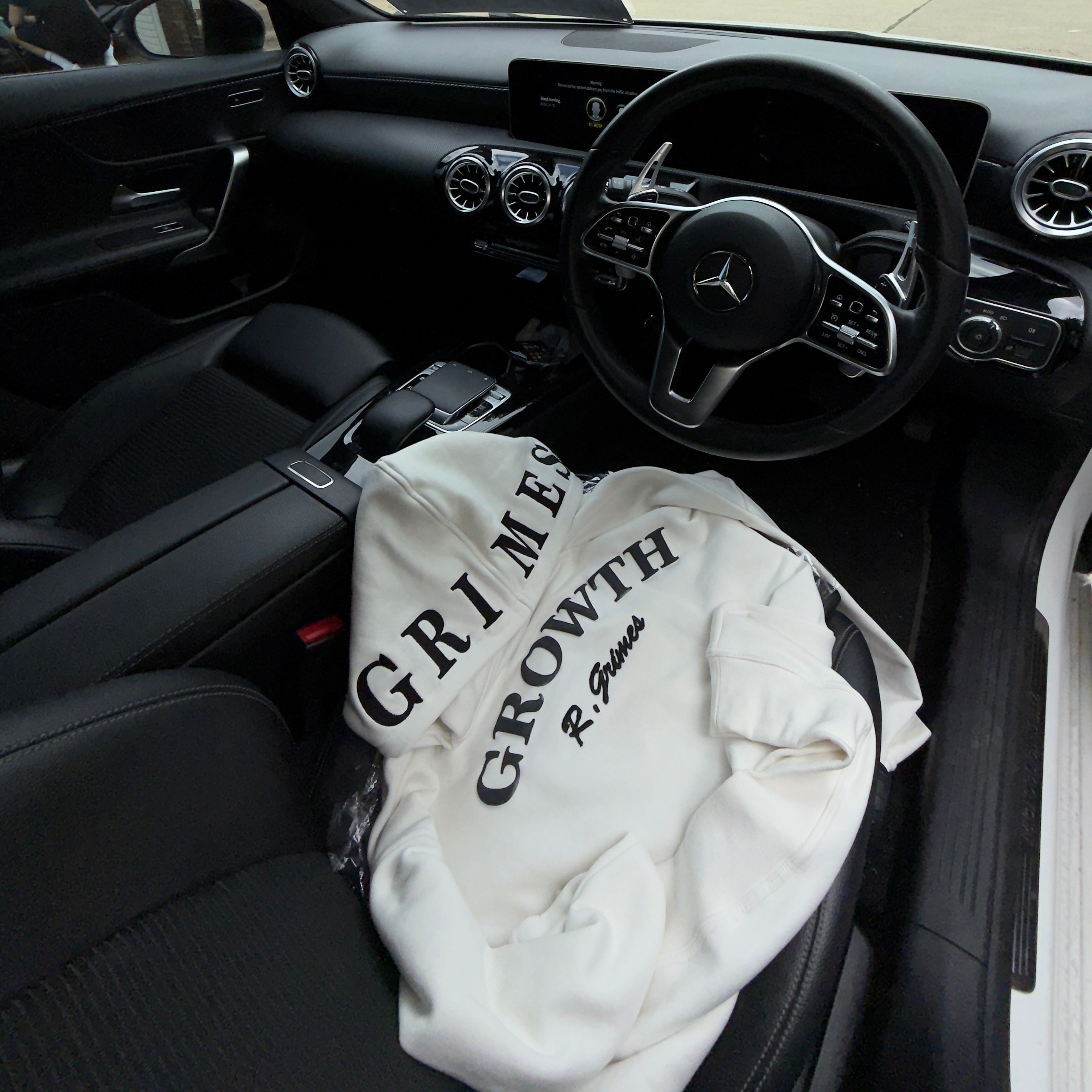 White Growth Oversized Hoodie